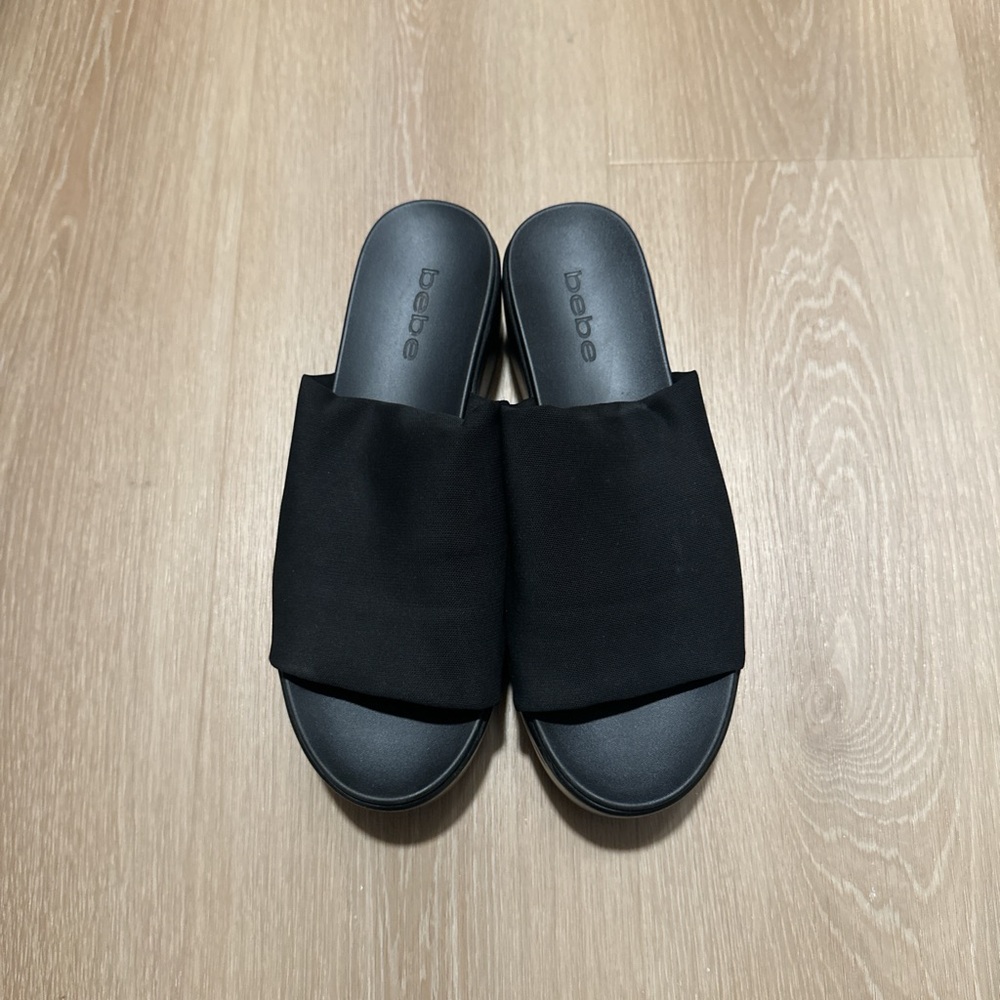 Bebe Women's Elegant Black Mules